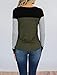 Minthunter Women's Long Sleeve Crew Neck Cute Tunic Color Block Tops