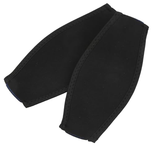 Dive Mask Strap, 2pcs Neoprene Hair Protector Wrap Stabilizing Safety Protection Black Dive Wrapping Strap Swimming Equipment for Men Women Scuba Mask Strap Cover Scuba Diving Snorkeling Accessories