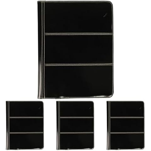 3 Ring Binder Portfolio Organizer, Leather Padfolio with 3 Ring Binder and A4 Notepad Notebook Holder (Pack of 4) Cover