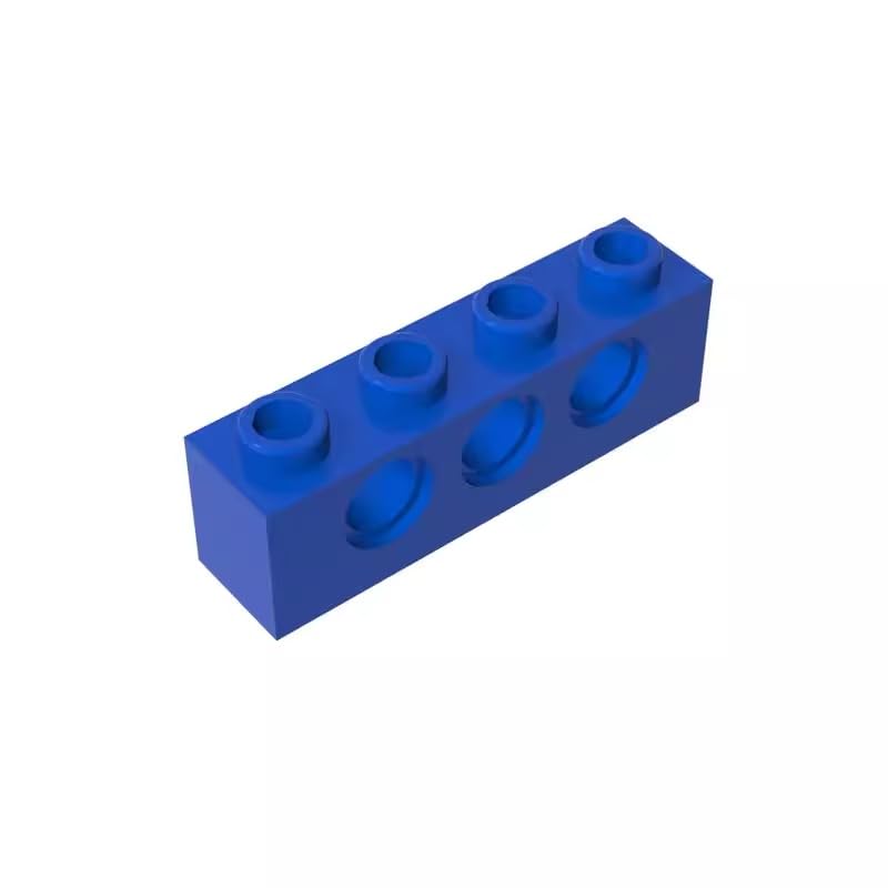 BrickBuddy Gobricks GDS-625 Technic Brick 1 x 4 [3 Holes] 50PCS Compatible with Lego Toy 3701 DIY Parts and MOC Components for Major Brick Brands