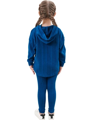Image of LecGee Women Fall Casual Hoodie Set Long Sleeve Oversized Sweatshirt Elastic Waist Legging Pant 2 Piece Outfit Tracksuit
