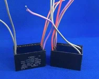 Condensador CBB61 5 uF para reparar ventiladores lentos que no encienden y recuperar su potencia