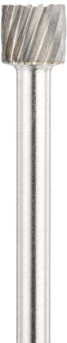Image of Drill America SB-51 Carbide Burr /Rotary File Cylindrical End-Cut Double Cut for Die Grinder 1 /4 inch Dia. x 3 /16 inch Cut Length with 1 /8 inch Shank and 1-11 /16 inch Overall Length, DUL Series