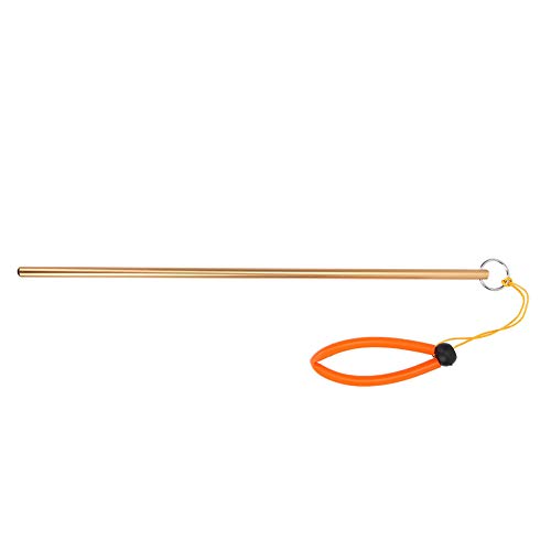 Yuezhongoo 35x0.8cm/13.8x0.3in Scuba Diving Pointer, Aluminum Alloy Diving Stick Pointer with Measurement and Lanyard for Diving (Gold)