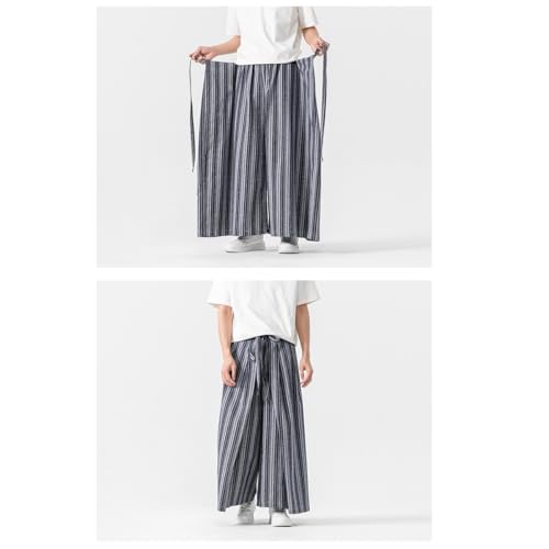 Seidarise Men's Baggy Wide Leg Pants Casual Harem Linen Japanese Yoga4
