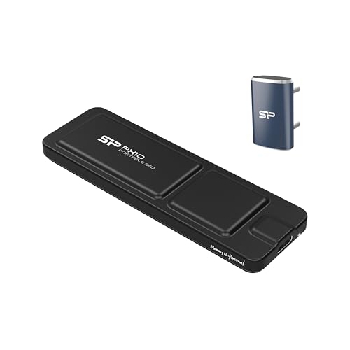 Silicon Power 1TB PX10 Type-C 3.2 Gen 2 Portable SSD - Up to 1050MB/s - Detailed View