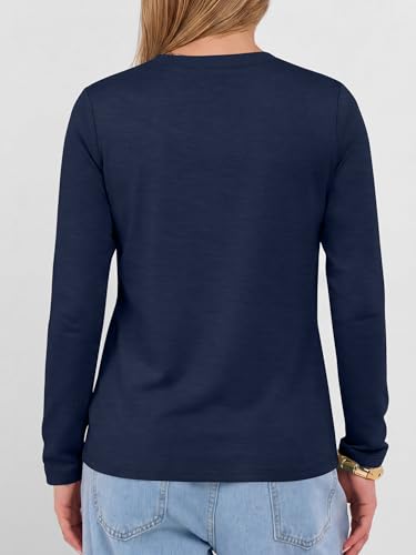 Image of ANRABESS Long Sleeve Shirts for Women Wrinkle Free V Neck Fall Top