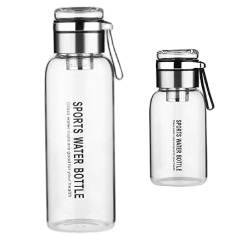 Bouteille d'eau en verre 1200ml avec infuseur à thé nomade
