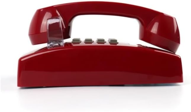 Miniatura 2 de Teléfono de pared de emergencia de grado industrial con marcador de línea directa preprogramado para marcado automático 911 (fuera de gancho) - rojo