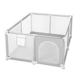 【Taille adaptée】Ce parc pour bébé a assez de place pour jouer et favoriser le développement de grands mouvements, et il rend la vie quotidienne plus facile car votre bébé y est protégé, ce qui est parfait pour les petits appartements et les salles de séjour. Il est léger, peut être déplacé où vous voulez, mais il n'est pas facile pour les bébés de déplacé, c'est donc stable et sûr.