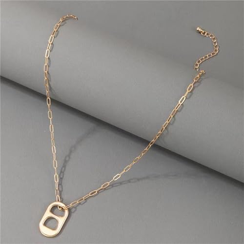 Soda Tab Necklace for Women Trendy Obx Punk Soda Can Caps Pendant Charm Handmade Retro Sarah Cameron Gold Plated Chain Bottle Cap Obx3 Choker Neckalces Jewelry Gifts4