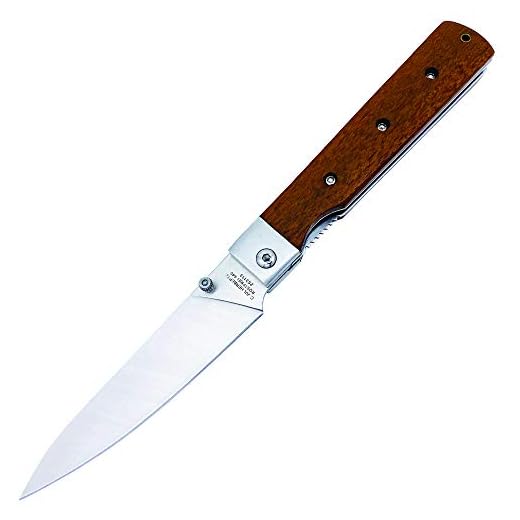 Herbertz Germany Extremely Sharp Pocket Folding Kitchen Chef Knife Paring Utility Knife Natural Rosewood 440 Stainless Steel, Good for Camping Outdoor Cooking Japanese Style
