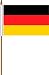 Mini Germany Flag 3x5 inch 3"x5" New on Stick
