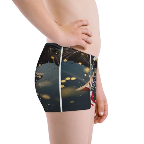 Boys' Cotton Boxer Brief Soft Underwear-North American Bald Eagle2