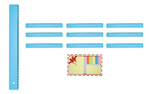 Projects Ruler Set School 10 Pieces Ruler 30 cm Blue School Start Set 30 cm Ruler Flexible Plastic Transparent School Set 30 cm Ruler Drawing Ruler Set Rulers 30 cm Long Character