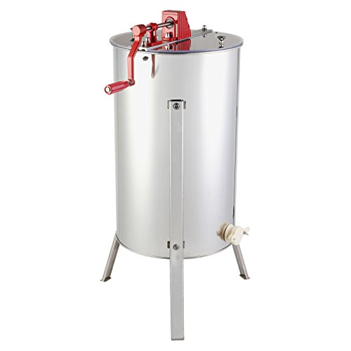 Foto von BuoQua Honigschleuder Honey Extractor 3 Waben Manual Bienenzucht Ausrüstung Imker für Anfänger Bienenzüchter Zubehör (3 Waben Manual Honigschleuder)
