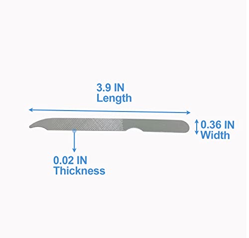 Fingernail Files (12 Pack), Metal Nail Files For Natural Nails, 4’’ Stainless Steel Thin Durable Nail File Bulk Filer With Curved Sharp Pointed Tip Double Sided Manicure Pedicure Toenails Tools #TOP6
