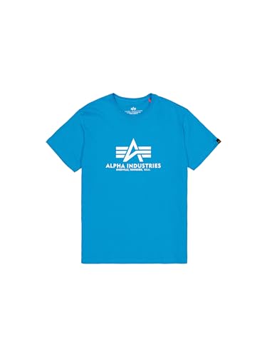 Alpha Industries Herren Basic T-Shirt, Mediteranian Blue, L