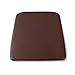 LDFV Vintage skórzana poduszka na krzesło kwadratowa antypoślizgowa podkładka na krzesło wodoodporna oddychająca poduszka na siedzenie poduszka podłogowa z zamkiem błyskawicznym projekt do kawiarni ogrodu domu baru - ciemnobrązowy 43 x 46 cm (17 x 18 cali)