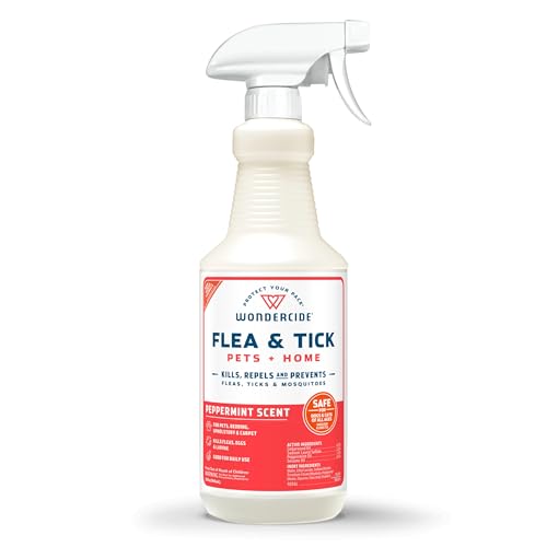 Image of Wondercide - Flea Tick & Mosquito Spray for Pets & Home - Peppermint 32 oz | With Natural Essential Oils - Killer, Control, Prevention, Treatment of Fleas & Ticks for Dogs and Cats - Pet & Family Safe