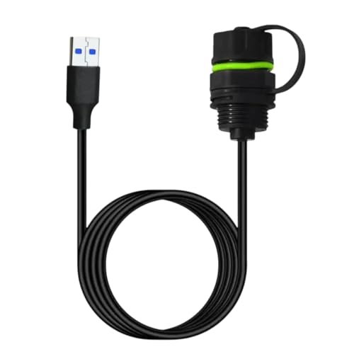 RONINRINGRTI 55Kc Industrial Usb3.0 Male to Female Panel Mount Cable Nylon Housing Highly Temperature Resistant 5Gbps Syncing 100Cm Cable