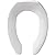 CHURCH 295SSCT 000 Commercial Open Front Toilet Seat without Cover will Never Loosen & Reduce Call-backs, ELONGATED, Plastic, White