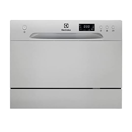 Electrolux Serie 600 Mini Lavastoviglie da Tavolo, 55 cm, ESF2400OS, Libera Installazione, Capacità 6 Coperti, 6 Programmi di Lavaggio, 438x550x500 mm, Argento