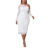 Cololura Elegant Sexy Floral Lace Patchwork Pearl One Shoulder Formal Evening Gown Party Cocktail Bodycon Midi Dress