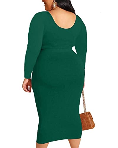 Image of Plus Size Women 2 Piece Outfits Sets Sexy Tracksuit Midi Dress,Sleeveless Tank Top Bodycon Skirts Set Casual Summer