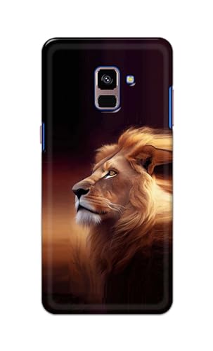 Image of PRINTFIDAA Printed Hard Back Cover Case for Samsung Galaxy A8 Plus | A8+ Back Cover (Danger Lion) -112