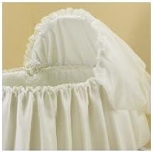 Babykidsbargains Sheer Elegance Organza Bassinet Short Liner Skirt and Hood, 16"x32"