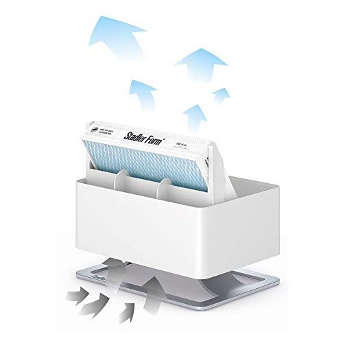 Humidificateur d'air Oskar little de Stadler Form, humidificateur à économie d'énergie pour des pièces jusqu'à 30 m², humidificateur silencieux avec arrêt automatique, LEDs à intensité variable, blanc