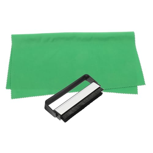 BESTonZON 1set Vinyl Record Cleaning Brush Set -static Brush and Cloth Kit for Turntable Maintenance Soft Bristles for Safe Record Care and Stylus Cleaning