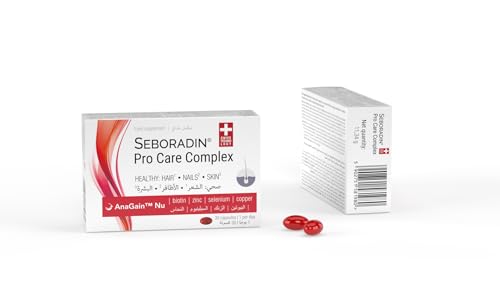 Seboradin Complément Alimentaire 30 Gélules Vitamines Biotine Sélénium Zinc Cuivre Peau Cheveux...
