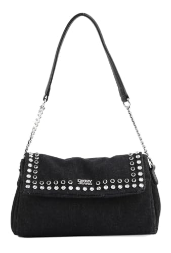 Image of DKNY shoulder bag Milla Flap Crossbody Bag Blk Denim black