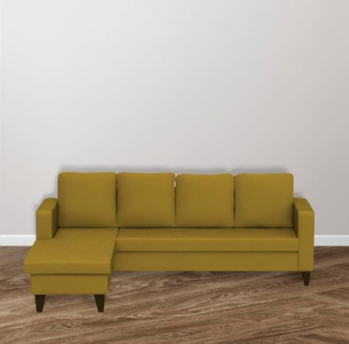 Image of The MM Furniture store Premium Fabric Sofa - Dirty Gold (5 Seater - LHS)