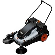 Walk-Behind Hand Push Floor Sweeper | 41" Battery-Powered | Industrial-Commercial Use | Dust Control Spray - 45L Dustbin + 8L Tank,<70dB Quiet for Warehouse Street Yard,56,500 SqFt/H