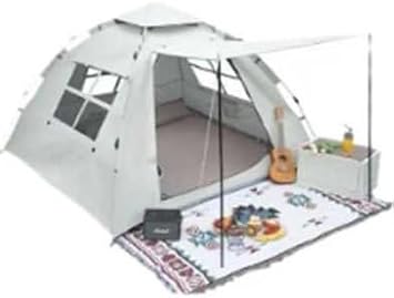 Pop-Up Tent, For 3-4 People, Waterproof, UV Protection, W78.7 x H59.1 x D78.7 inches 200 x 150 x 200 cm, Ivory, Mesh Breathability, Compact Storage