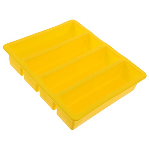 Molde para cubitos de hielo de silicona amarillo miniatura 1