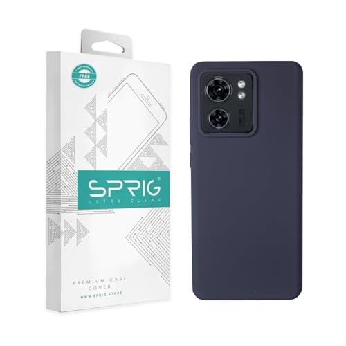 Image of SPRIG Compatible with Moto Edge 40 Premium SilkTone (Liquid Silicone) Back Cover Drop Tested Shock Proof Mobile Case for Men, Women, Boys and Girls with Camera Protection (Midnight Blue)