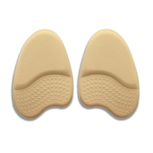 SZSL つま先 インソール 2枚 中敷き ハイヒールインソール なんしつシリカゲル 前ズレ防止 足裏保護パッド 中敷 ゆるい 靴の サイズ 調整 衝撃吸収 圧力分散 靴脱げ対策 (イエロー, ユニバーサルサイズ)