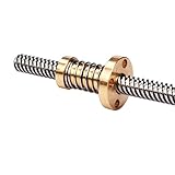 AGOUNOD 1 Satz Blei 2 mm T8-Schraube Anti-Backlash-Mutter, 200 mm 300 mm 500 mm 1000 mm T-Typ Schrittmotor Trapezgewindespindel AD 8 mm for 3D-Drucker (Size : 550mm)