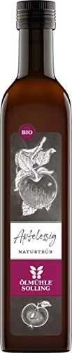 Apfelessig naturtrüb BIO 500 ml mit Essigmutter - ungefiltert und nicht pasteurisiert | traditionell hergestellt von der Ölmühle Solling
