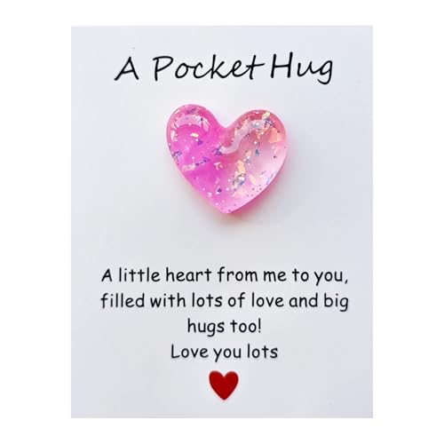 YOJO Pocket Hug Heart with Greeting Cards, Long Distance Relationship Gifts, Gifts for Boyfriend Girlfriend, I Love You Gift for Him Her (Blue)