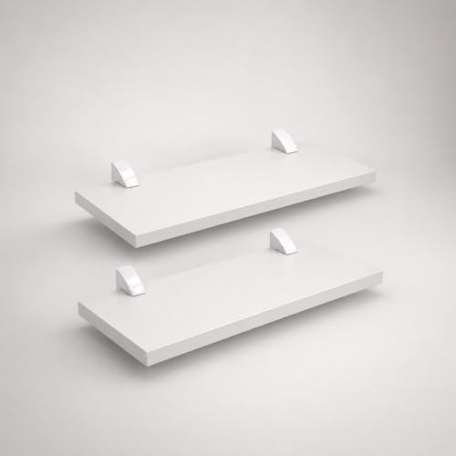 Kit 2 Prateleiras 20x40 cm na cor Branca em MDF resistente com kit de montagem completo Prateleiras Organizadoras de quarta sala cozinha varanda lavanderia '