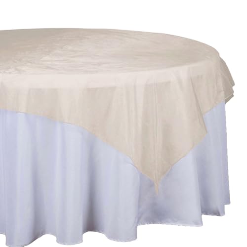 Efavormart LAY72_ORG_GOLD Efavormart Gold Organza Square Tablecloth Overlay 72X72 Square Tablecloth Cover cover