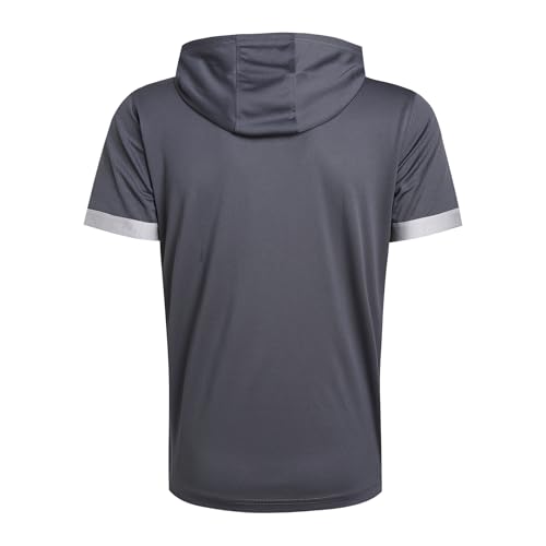 Men's Short Sleeve Hoodies Workout Gym Quick Dry Hooded T-Shirts With Drawstring Running Sweatshirts2