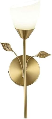 Brass Wall Sconce White Glass Shade Classic Wall Light Retro