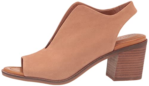 Lucky Brand Women's Rhazy Backstrap High Heel Sandal Heeled, Latte, 8.5 #TOP7