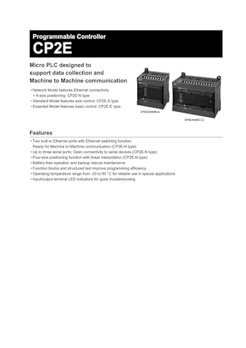 CP2E-E14DR-A automate programmable industriel CP2E-E30DR-A pour gestion de convoyeur et armoire